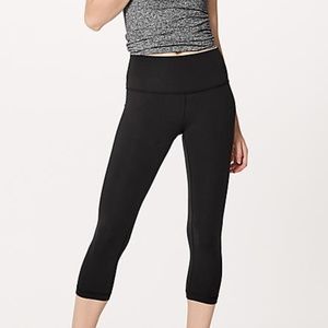 Lululemon Wunder Under High Rise Black Crop Size 4